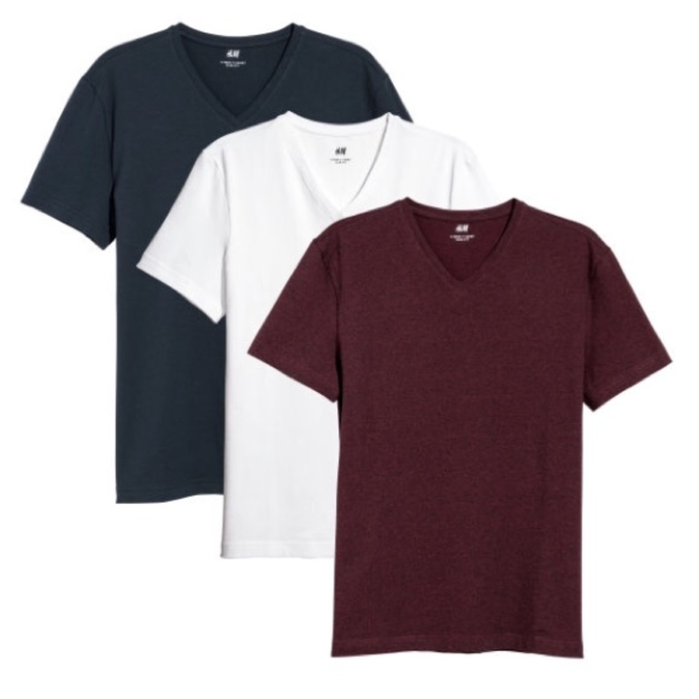 3-pack plain t-shirts